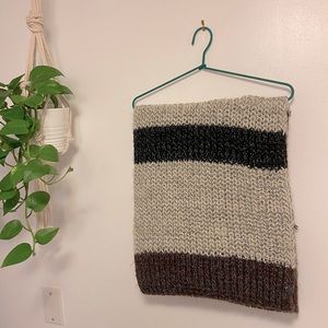 Purple and Cream Infinity Scarf